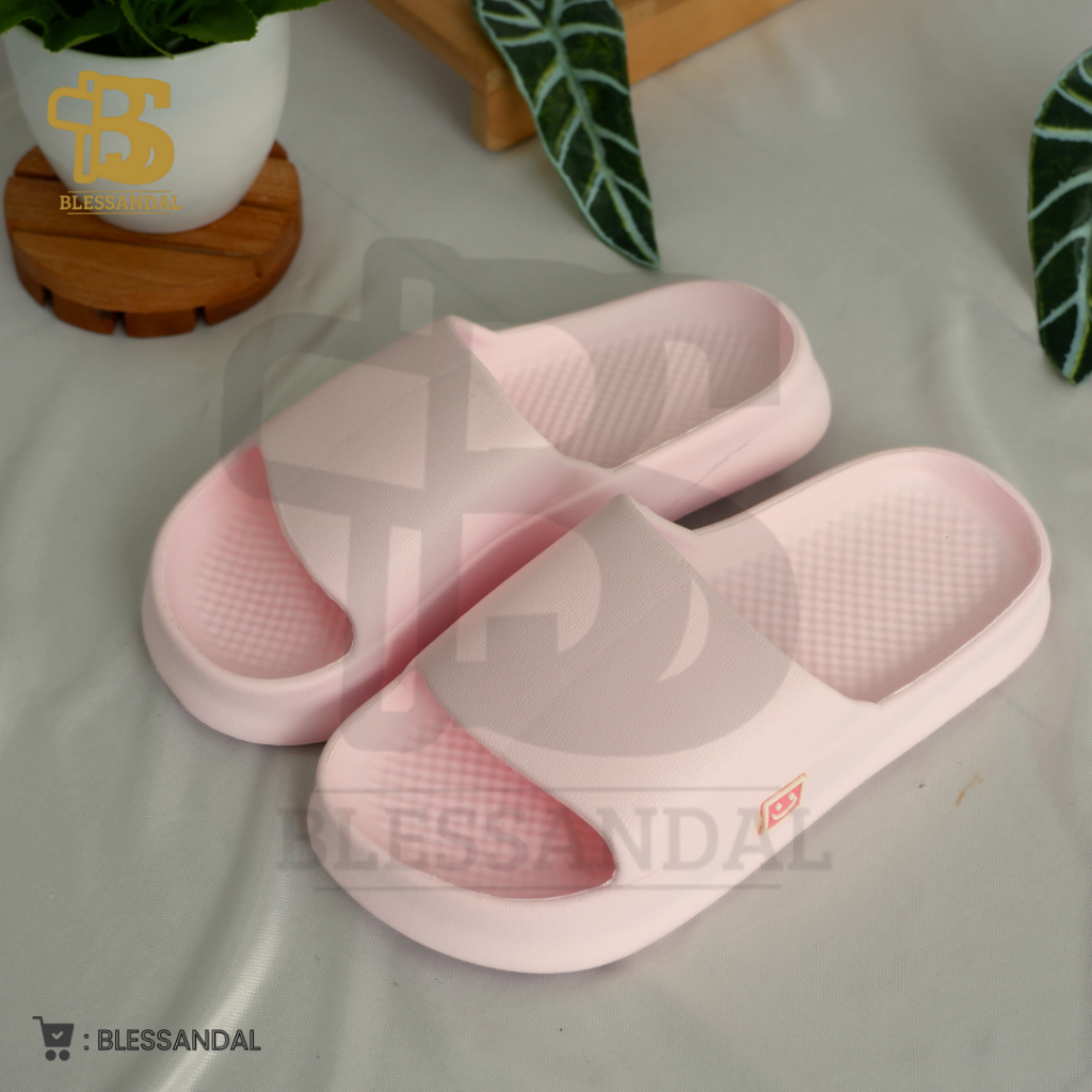 NEW SANDAL SLOP PRIA WANITA/SANDAL SLOP KARET EVA SANDAL SLOP POLOS SMILE