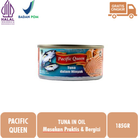 

Pacific Queen Tuna in Oil / Tuna Kaleng 185gr