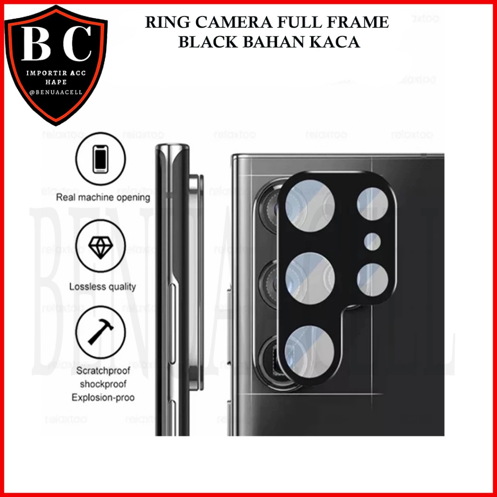 RING CAMERA FULL FRAME BLACK BAHAN KACA FOR XIAOMI REDMI A5 A3 A2 A1 REDMI 15 15C 14C 13 4G 13C REDM