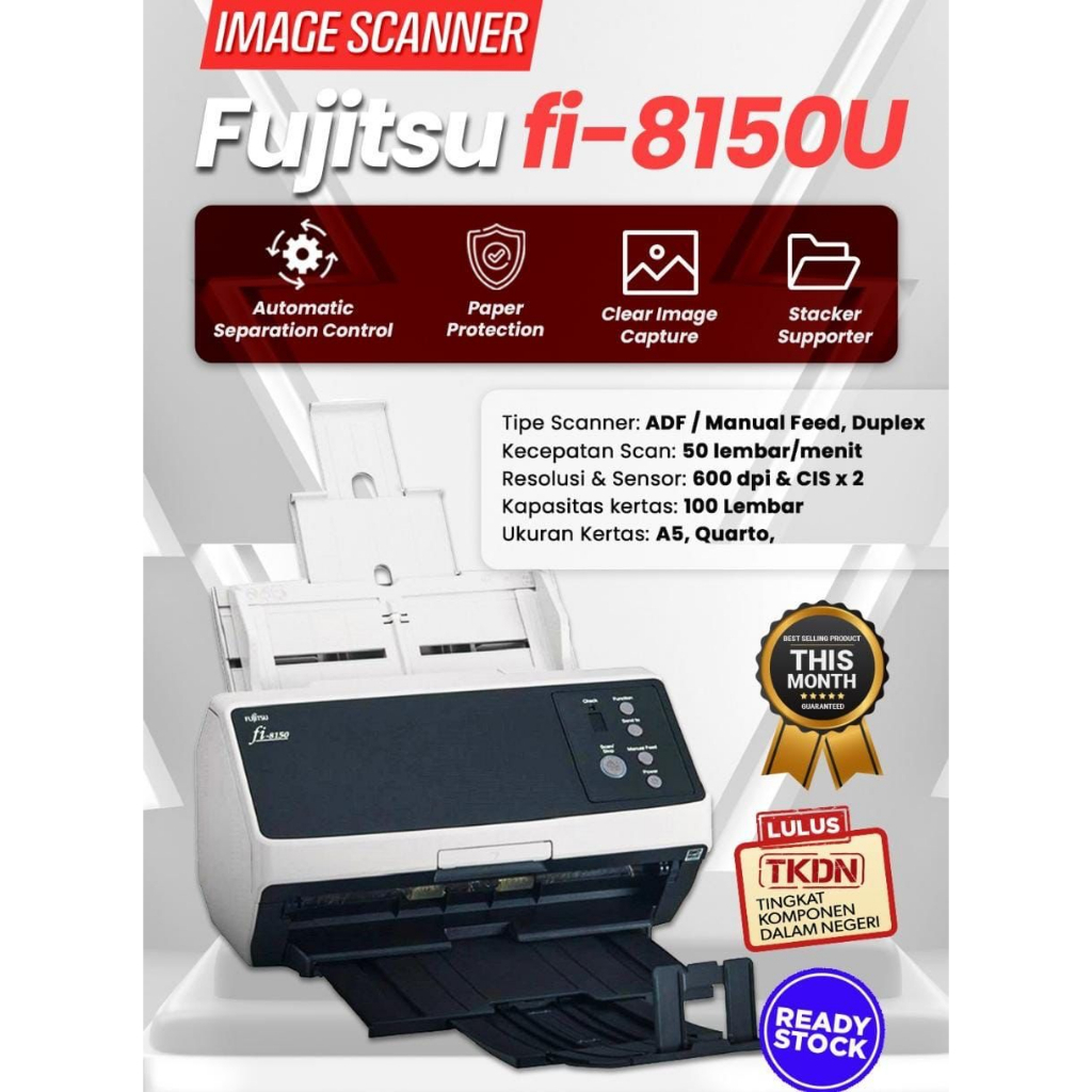 Scanner ROCOH Fi-8150U ADF A4 50ppm - Scanner RICOH fi-8150U FI8150U USB only
