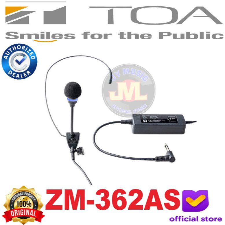 Toa ZM-362 AS Clip On Original TOA ZM362 AS Bando Leher zm362as