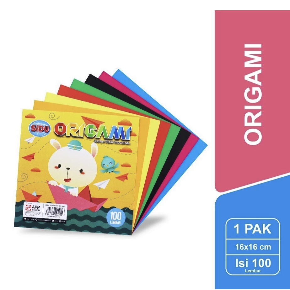 

SiDU Kertas Origami 16 cm x 16cm isi 100 Lembar Kilat Glossy