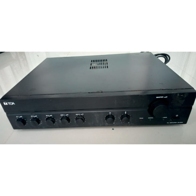 Ampli TOA ZA-2240 / 240 watt - max 180 watt. Barang bekas, normal, ori belum pernah sercive.