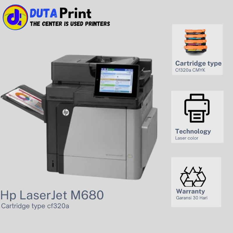 printer HP laserjet m680 warna fotocopy warna