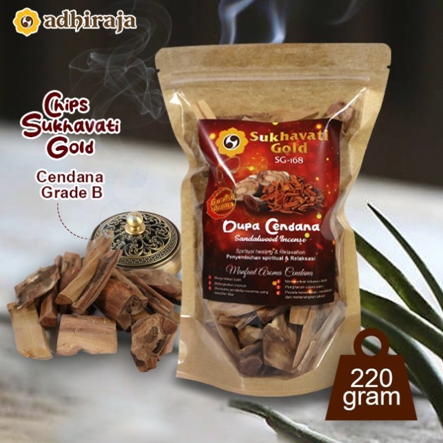 Kepingan Kayu Cendana Chips Sandalwood Gold Sukhavati Grade B