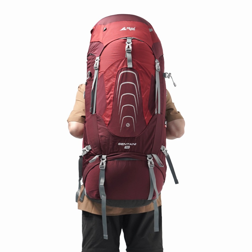 Tas Gunung Carrier Premium Sentani 70L Arei Outdoorgear Include Raincover
