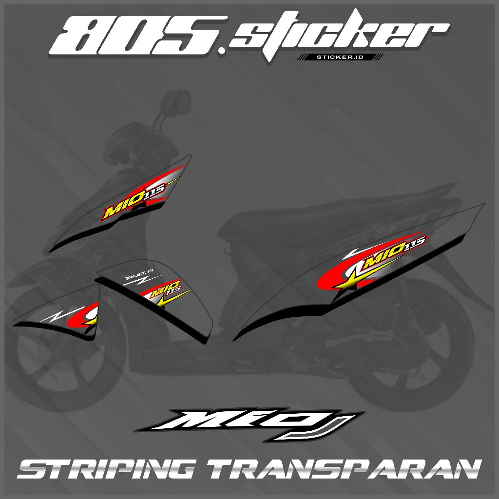 STRIPING TRANSPARAN MIO J/STIKER VARIASI MIO J /STRIPING MIO J TRANSPARAN GRAFIS KEREN TERBARU