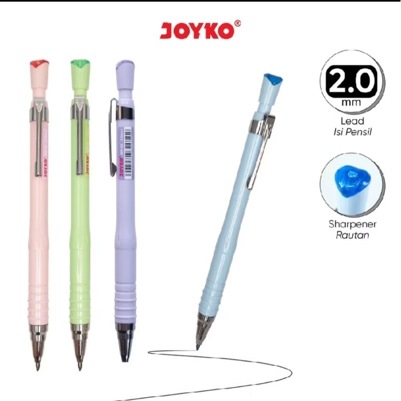 

DAPAT 12 PCS PENSIL MEKANIK MP 53 JOYKO 2.0 MM + RAUTAN PASTEL COLOR