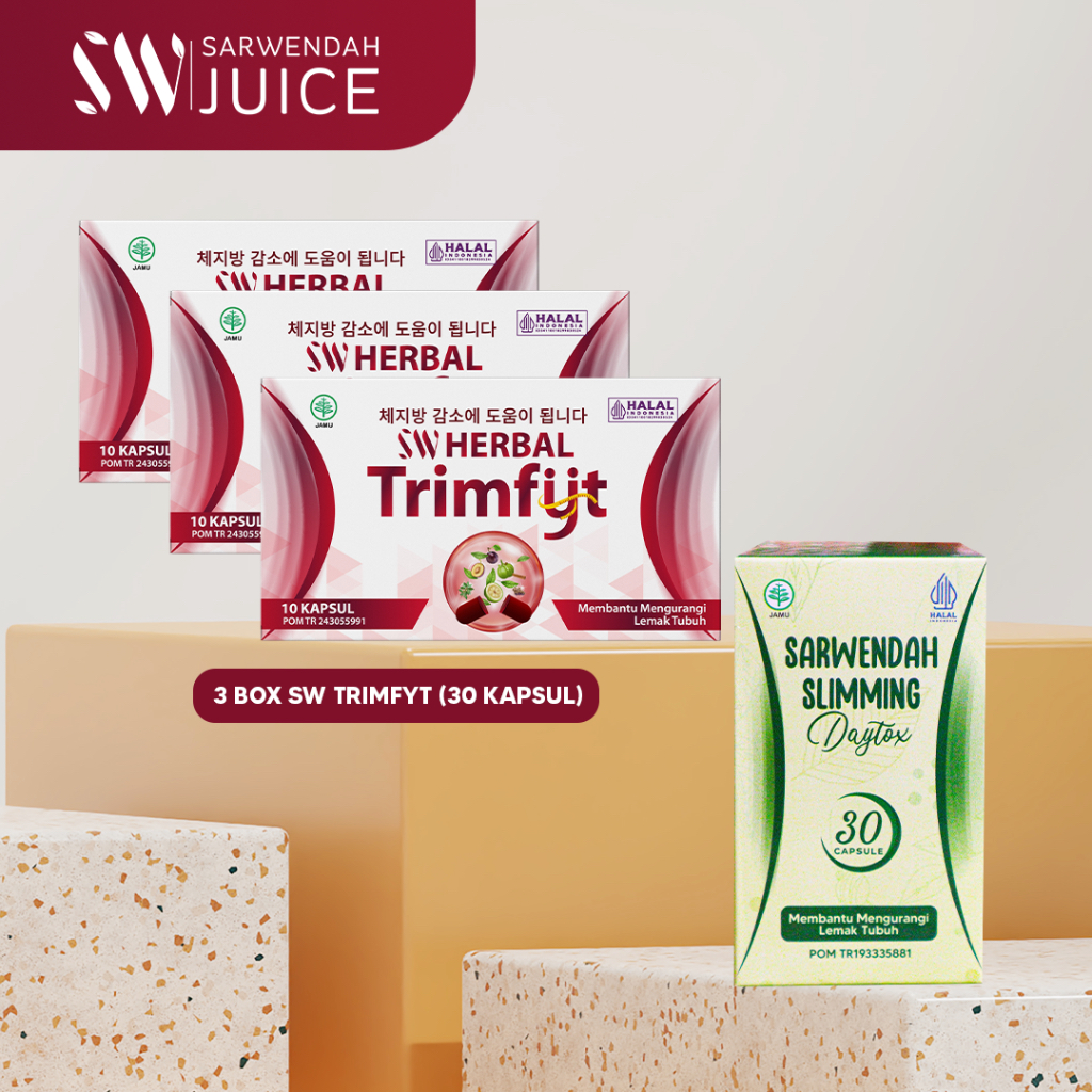 Sarwendah Juice Bundle Diet Isi 2 Sw Trimfyt Strong 30 & Sarwendah Slimming Daytox 30 - 2 pcs