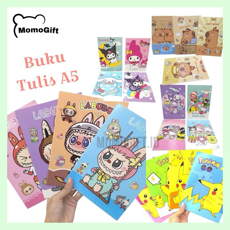 

Buku Tulis Aesthetic / Notebook Karakter Lucu Buku Catatan Sekolah Buku Tulis Kertas A5 MB29