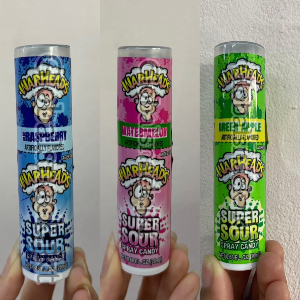 

WARHEADS SUPER SOUR SPRAY CANDY GREEN APPLE / BLUE