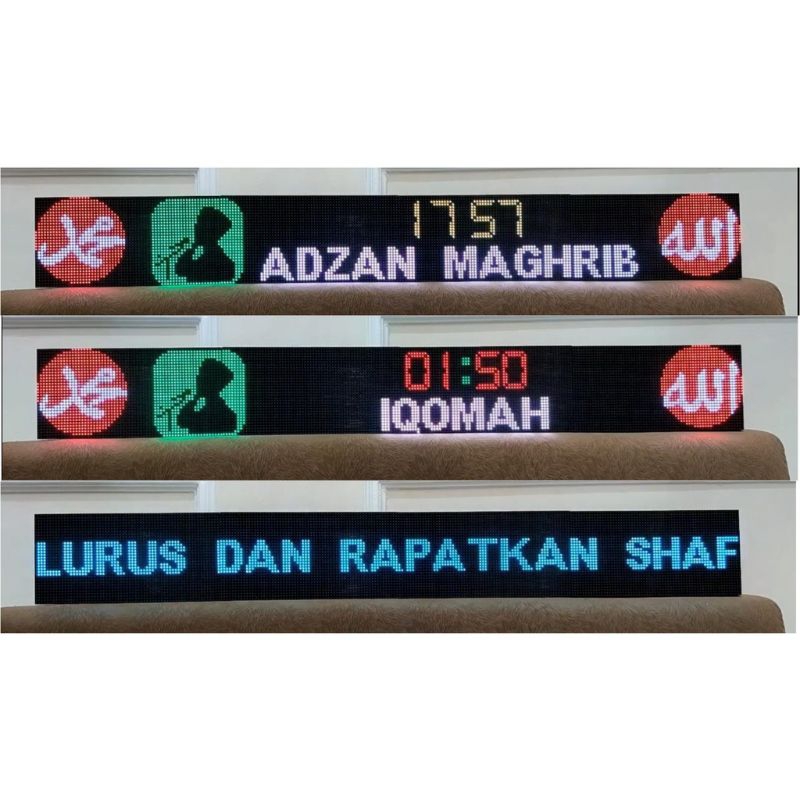 jam masjid otomatis full color