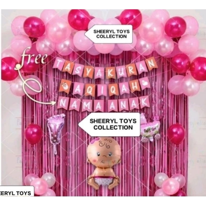 [PROMO]PAKET DEKOR TASYAKURAN AQIQAH SET DEKOR TEMA AQIQAH UNTUK ANAK BAYI