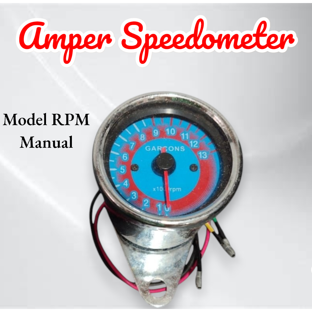 RPM Speedometer / Speed Motor Analog Amper Bulat Manual