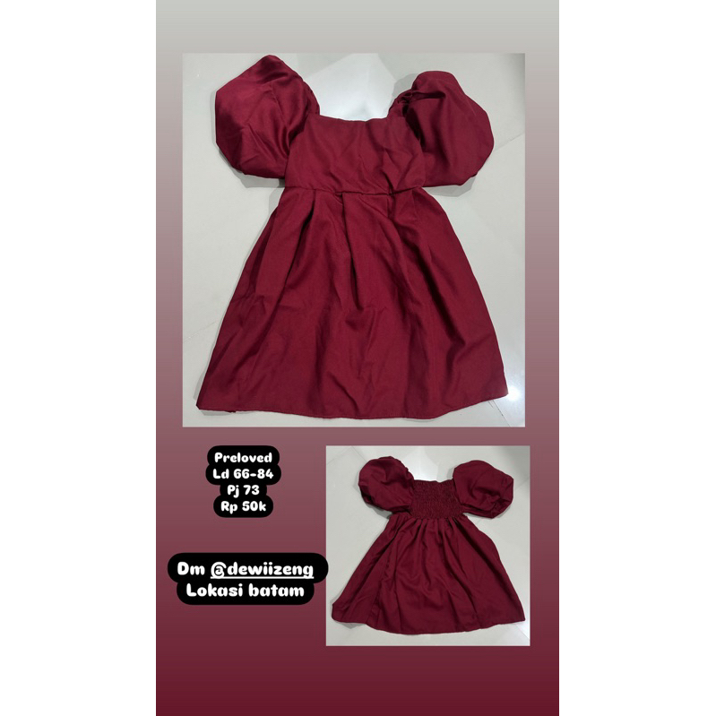 Dress Merah Import Wanita Red Natal