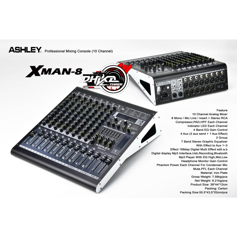 MIXER ASHLEY XMAN 8 CHANNEL BARU 2024 / MIXER ASHLEY XMAN8 CHANNEL BARU / Mixer Ashley Xman 8 baru /