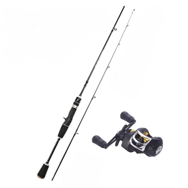 Reel BC 1 set joran BC carbon solid panjang 168cm UL/L