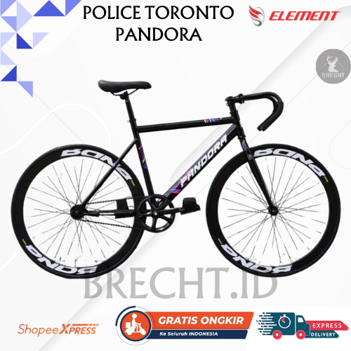 Sepeda FIXIE Balap Element POLICE Toronto Pandora 1 Speed Road Bike Element POLICE TORONTO FX Pandor