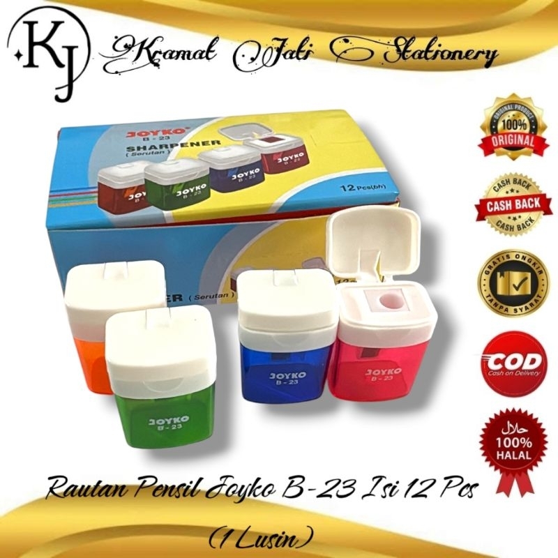 

Rautan Pensil Joyko B-23 Isi 12 Pcs (1 Lusin)