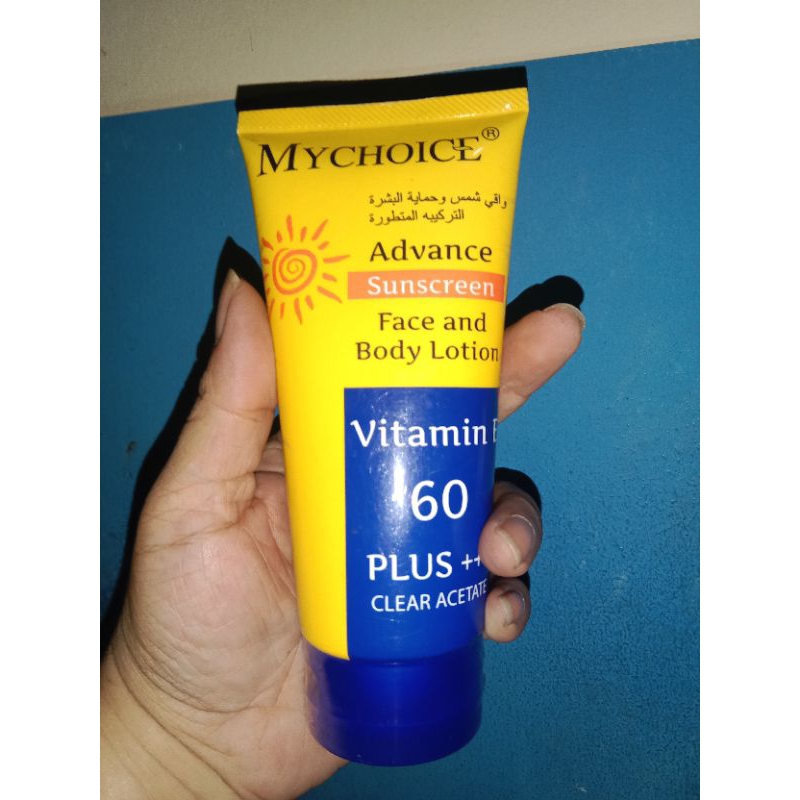 Mychoice Advance Sunscreen Vitamin Plus + Clear Acetate original thailand MURAH abisin stock