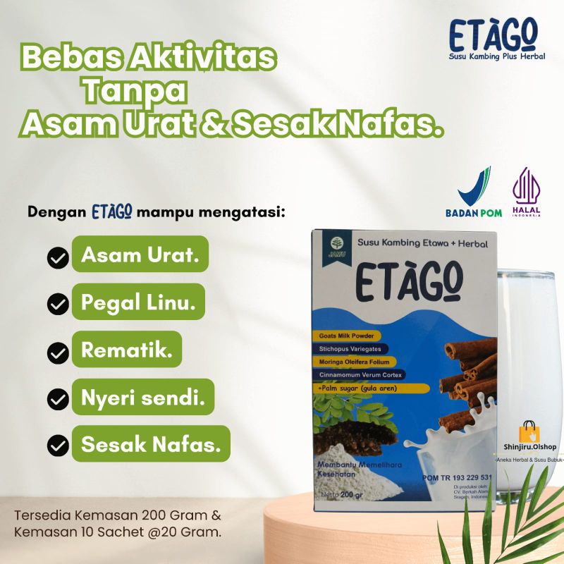 

ETAGO 200 gr / Susu Kambing Etawa Dengan Gula Aren + Herbal - Susu Herbal Alami-