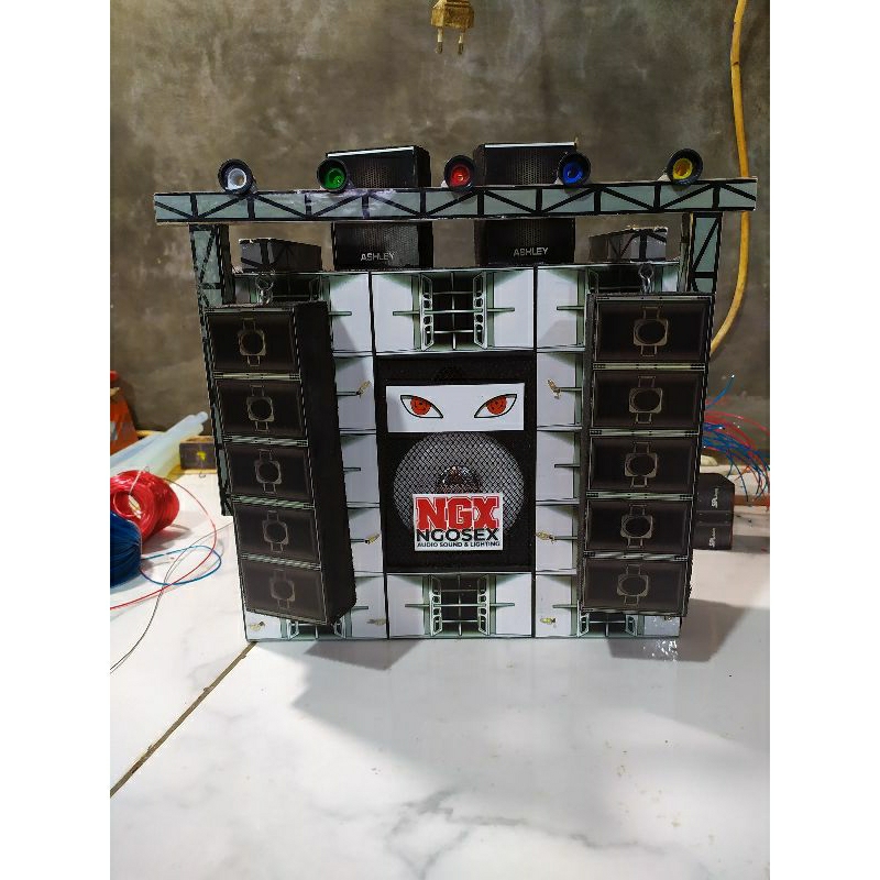 Mainan miniatur sound system bluetooth