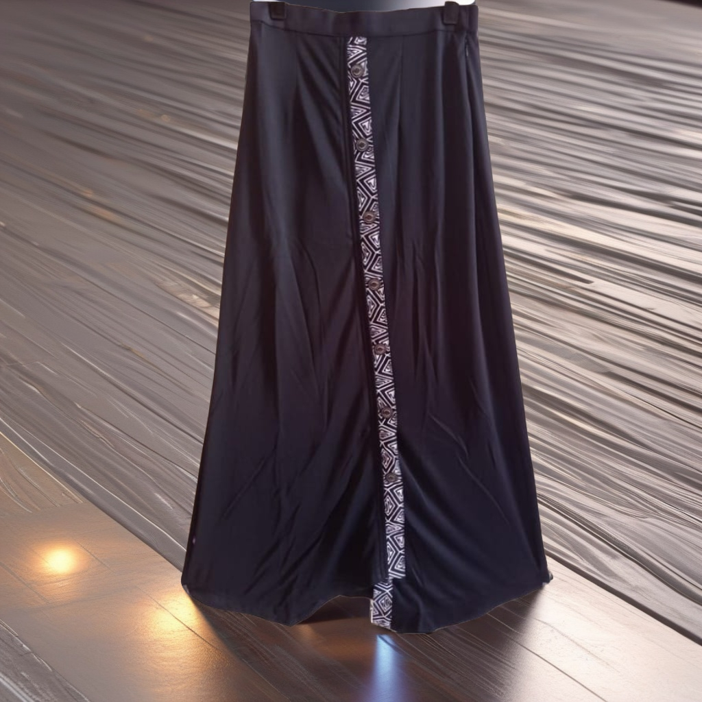 ROK JERSEY REMAJA WANITA DAILY OUTFIT RABBANI RUBY HITAM