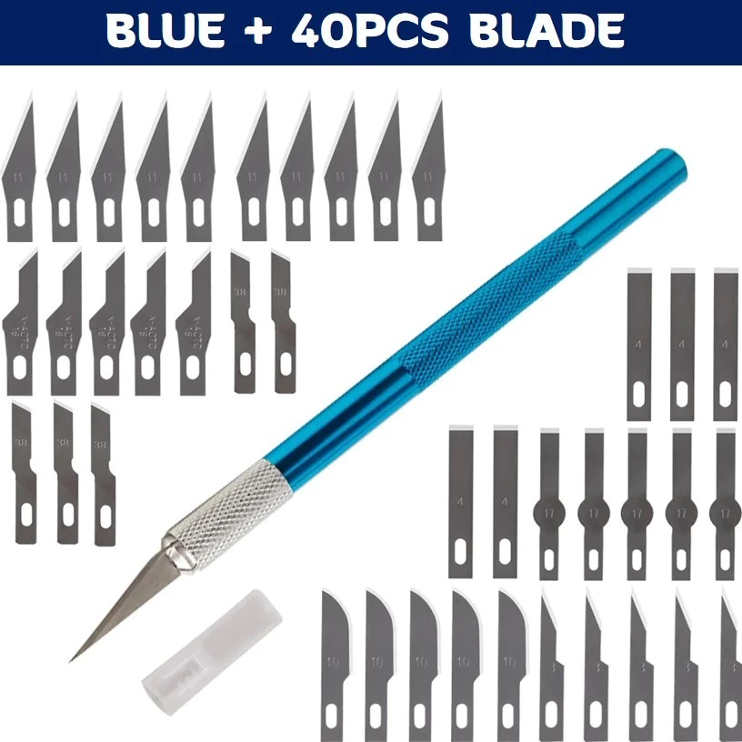 

Carving set 40pcs CUTTER UKIR SET 40PCS pisau ART PRECISION KNIFE pen craft kerajinan DIY
