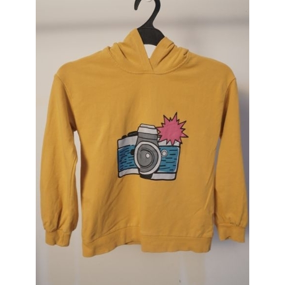 Sweater / hoodie untuk anak cowok/cewek warna kuning, usia 9-11 tahun