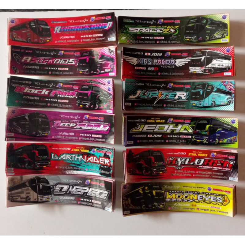 

stiker bus artis basuri terpopuler dari tunggal jaya isi 5 sampai 13 stiker