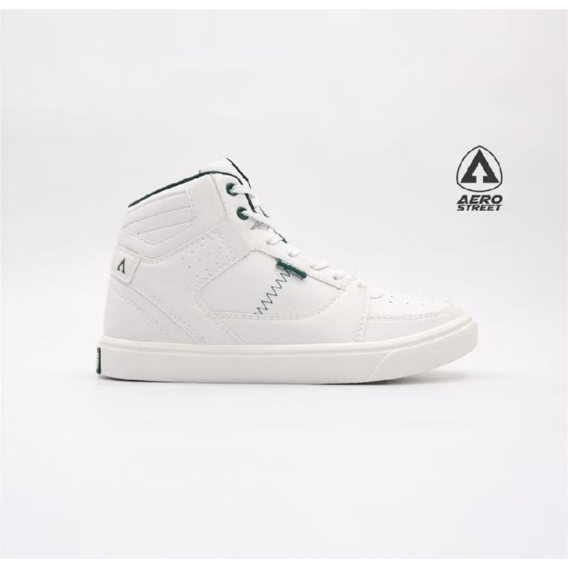 Aerostreet Hoops High Putih Putih Hijau Limited Edition