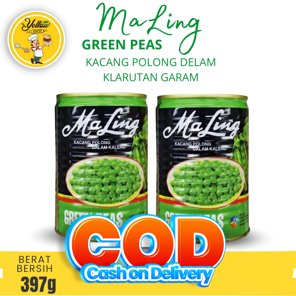 

GREEN PEAS KACANG POLONG KALENG 397GR / KACANG POLONG DALAM LARUTAN GARAM (MALING)