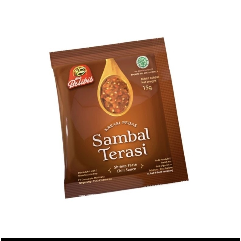 

Belibis Sambal Terasi Kerasi Pedas 1 pack isi 10renceng 15g