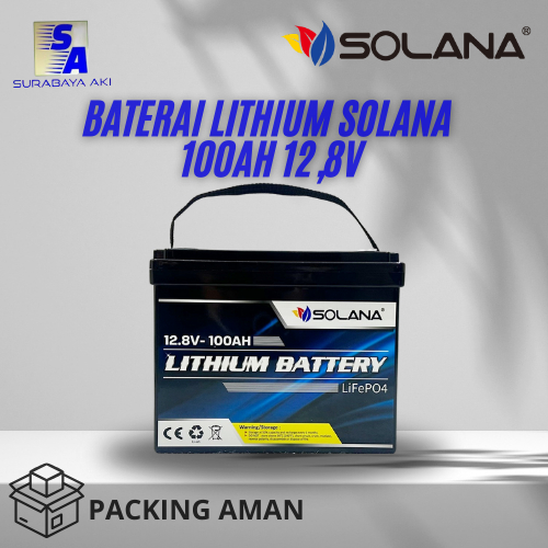 SOLANA BATTERY LITHIUM 100AH 12.8V - AKI LITHIUM SOLANA ORIGINAL 100AH 12.8V