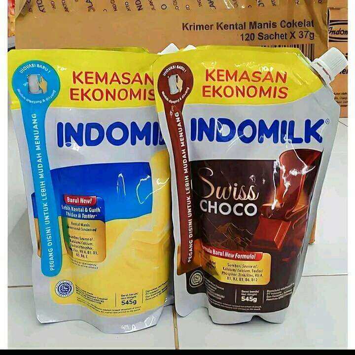 

Indomilk pouch 545gr Vanilla / SKM POUCH Vanilla / Indomilk susu kental manis / skm coklat putih