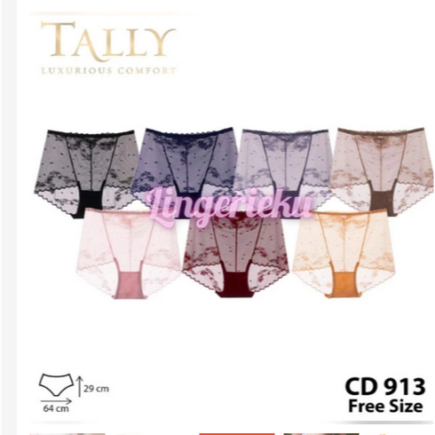 CD CelanaTally 913 Dalam Transparan Wanita Seksi Brokat Jumbo Fit To XXL