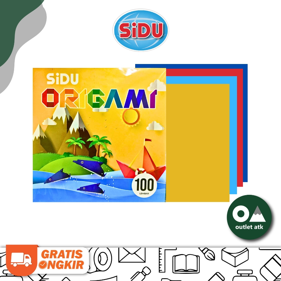 

Kertas Lipat Origami 14 x 14 / Kertas Warna 1 Sisi SIDU Isi 100 Lembar