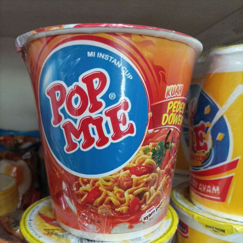 

Mie Instan Cup - Pop Mie (Mie Kuah Pedes Dower)