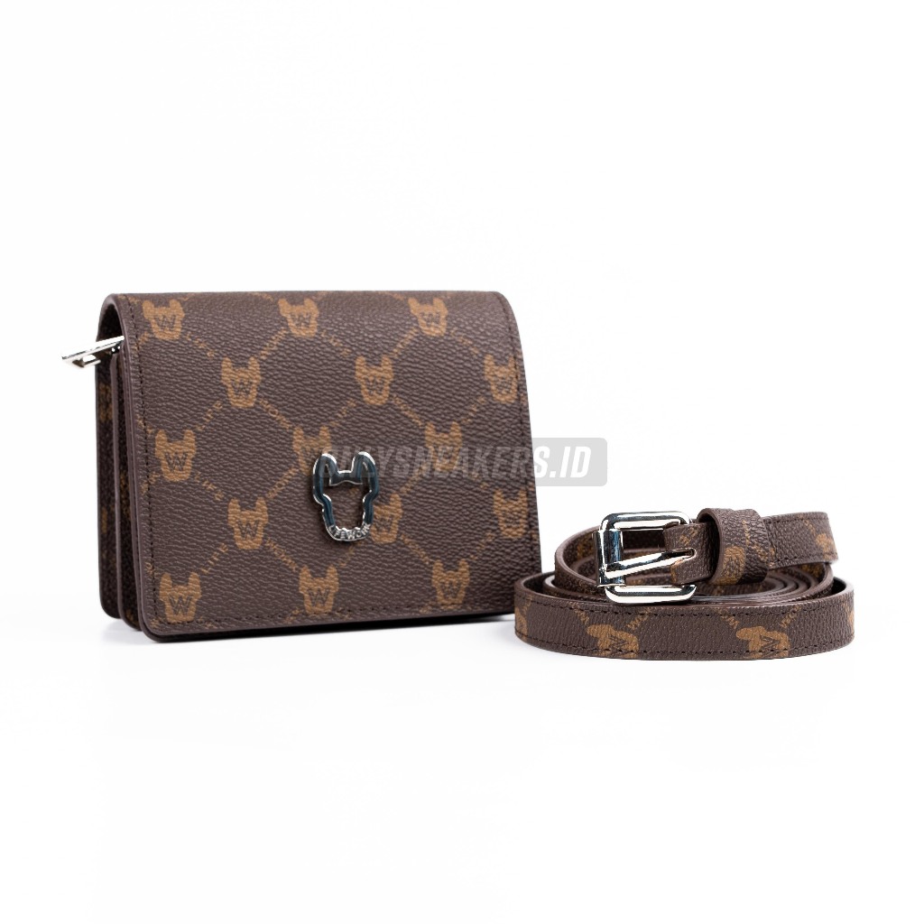 LIFEWORK SILVER RADOGRAM MICRO CROSS BAG BROWN