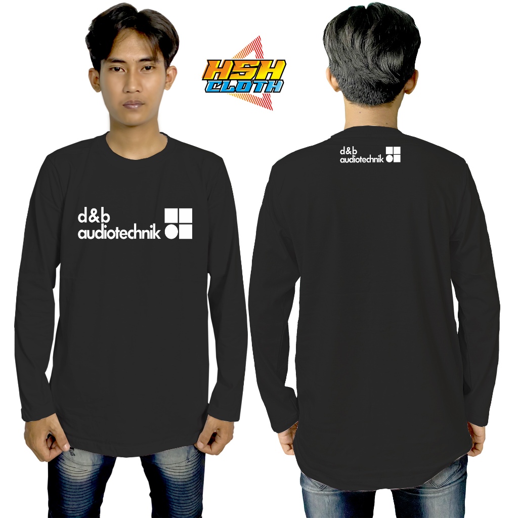Baju Kaos Distro Lengan Panjang D&B Audio Audiotechnik Sound System Audio Bisa Custom - HSHCloth