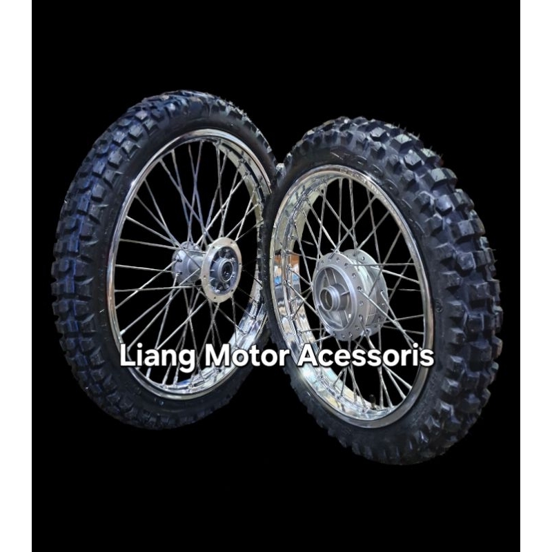 Wheelset Ban Set Velg D.I.D Besi Ring 14 16 17 18 19 21 - KLX 150 / Bf 150 / D-Tracker 150 / CRF 150