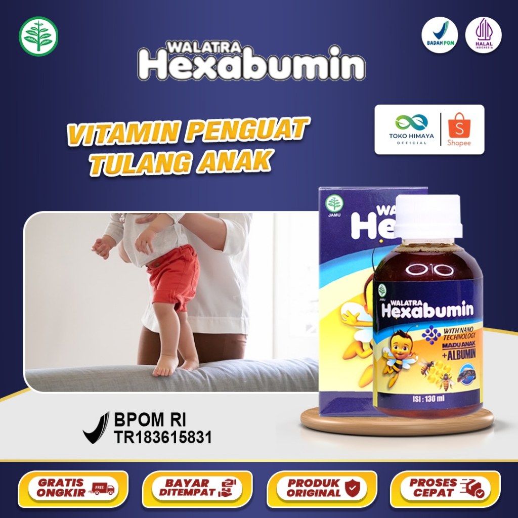 WALATRA HEXABUMIN Suplemen Tulang Anak Pertumbuhan Tulang Anak Vitamin Untuk Anak Terlambat Jalan