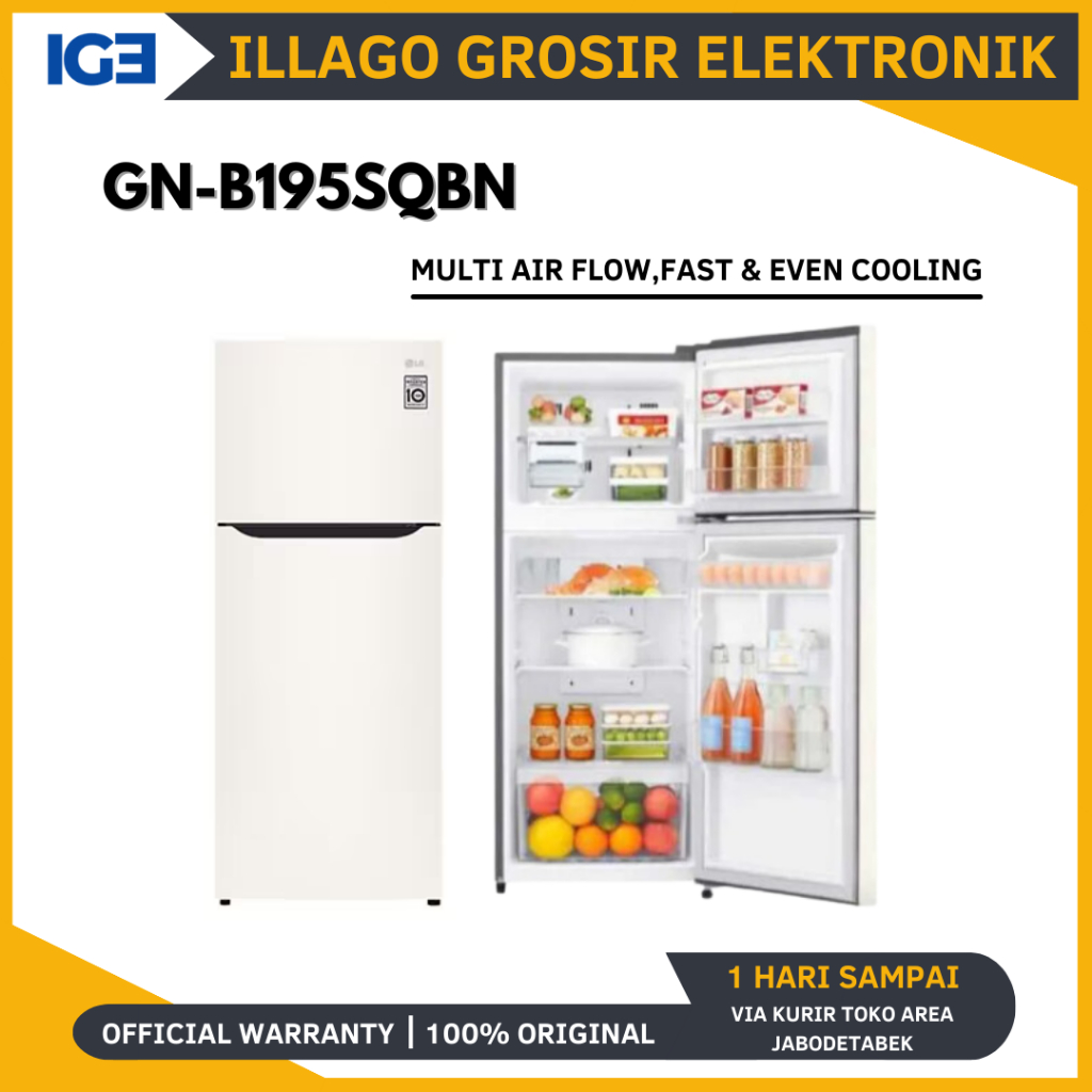 LG GNB195SQBN / GNB-195 SQBN KULKAS 2 PINTU - 187