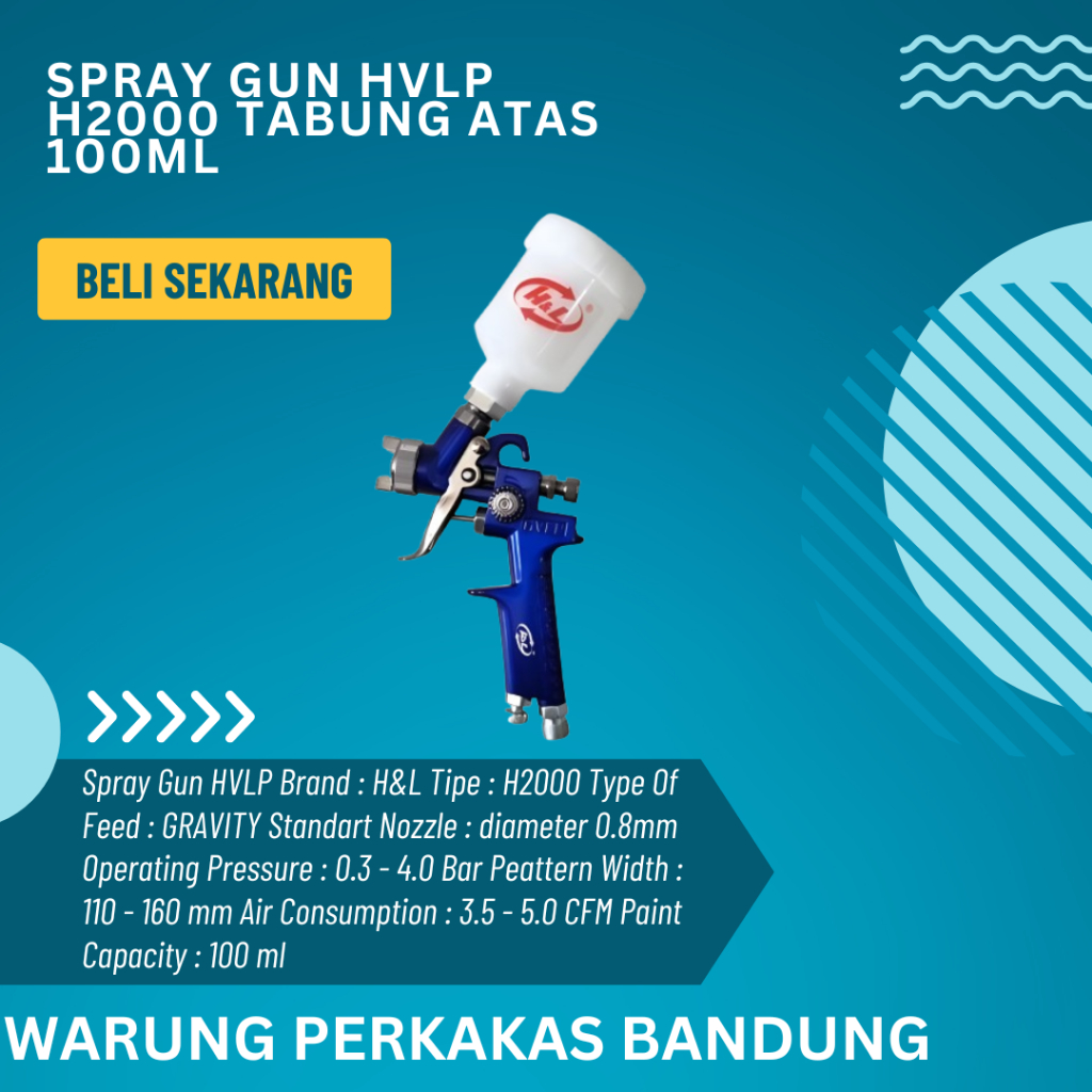 H&L Spray Gun High Spray gun HVLP H 2000 Precision Professional
