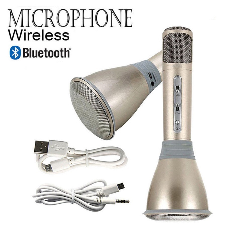 Wireless Bluetooth Karaoke Microphone MIC Speaker Smartphone Tablet PC