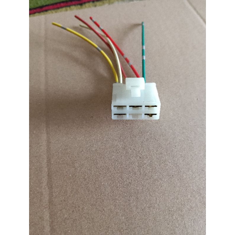 soket kiprok regulator rectifier original Honda fi new Revo 110 fit Blade Supra x 125 pin 6 kabel 5 