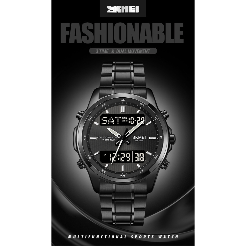 SKMEI 2049 Original Jam Tangan Dual Time Tahan Air