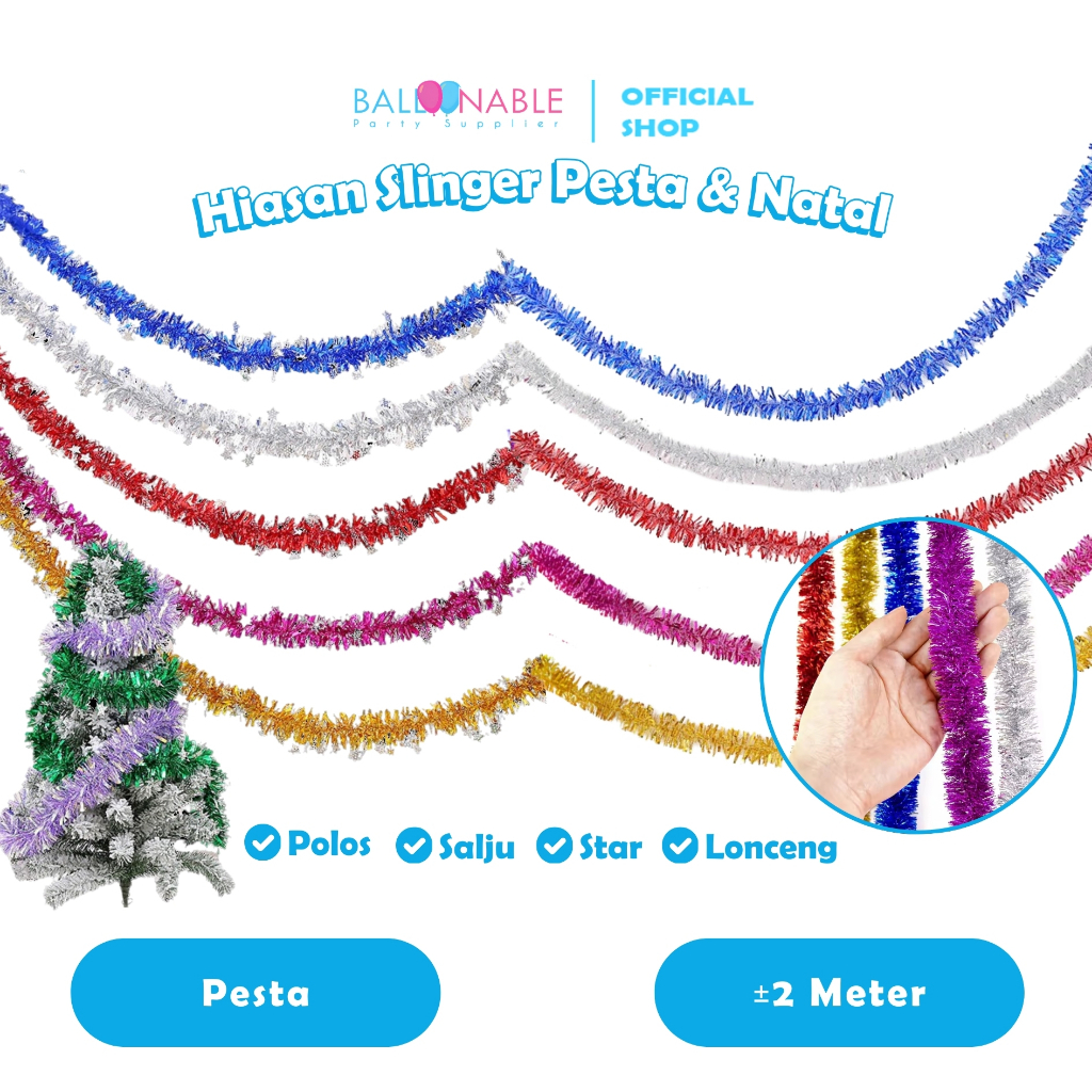 Hiasan Slinger Untuk Pesta dan Natal / Slinger Untuk Hiasan Pohon Natal