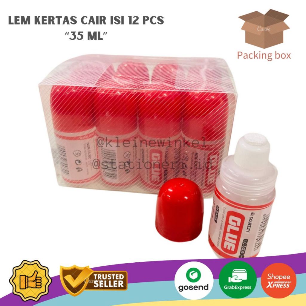 

Lem Kertas Cair 35ml Eselon/ Squeezzy isi 12 pcs [ 1 PACK ]