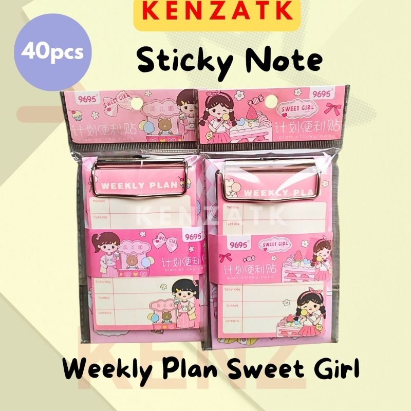 

Sticky note/memopad/Weekly plan Sweet Girl